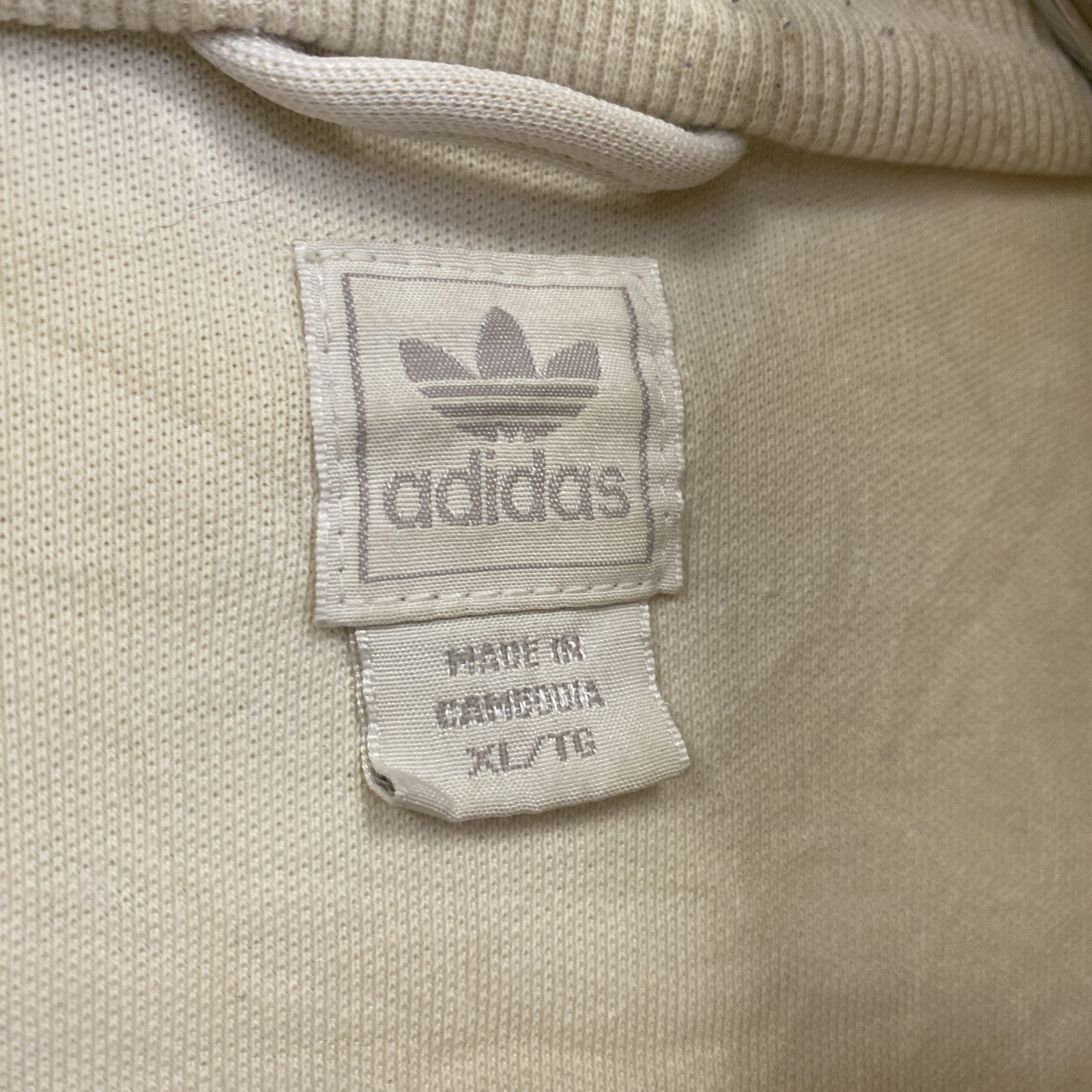 古着 used　adidas　アディダス　フルジップトラックジャケット/ジャージ　白　ホワイト　XLサイズ