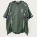 90s　NIKE　ナイキ　半袖ハーフジッププルオーバー　ヴィンテージ　カーキ　XLサイズ