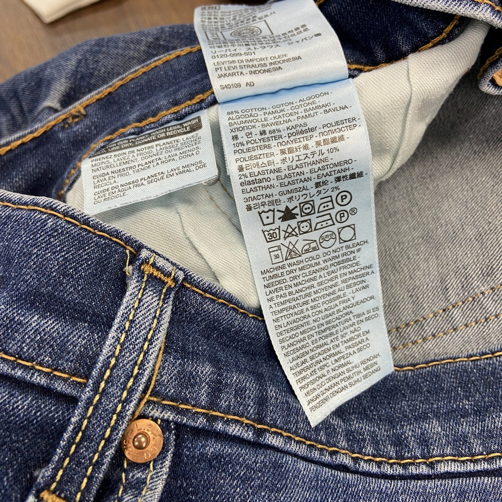 Levi's　リーバイス　541　デニムパンツ/ジーンズ　ジップフライ　縦落ち　鬼ヒゲ　インディゴ　W33サイズ