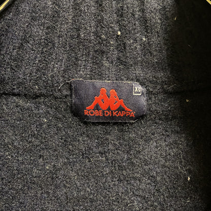 古着 used　KAPPA カッパ　長袖ハーフジップニット　セーター　ネイビー　グレー　バイカラー　ヴィンテージ　レトロ