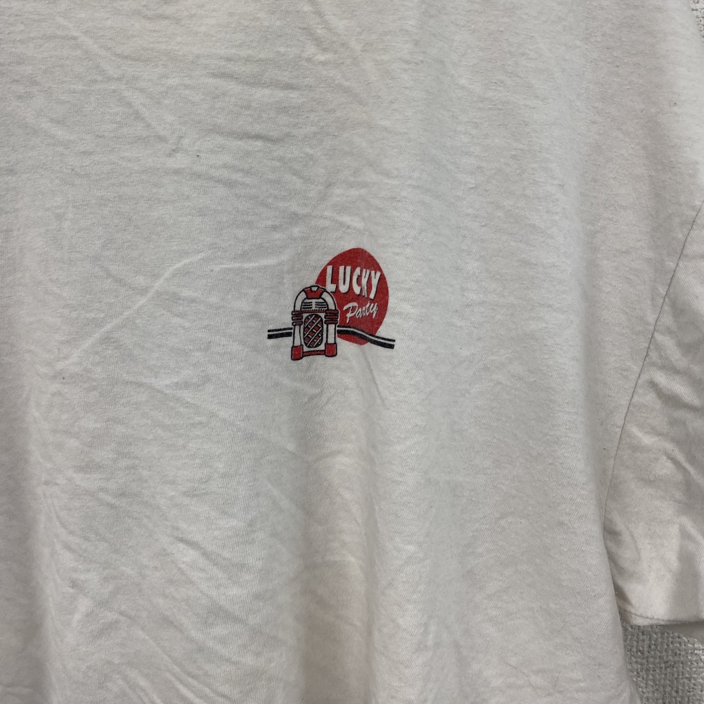 00s　Hanes　半袖プリントTシャツ　星条旗　ヴィンテージ　白　ホワイト　XLサイズ