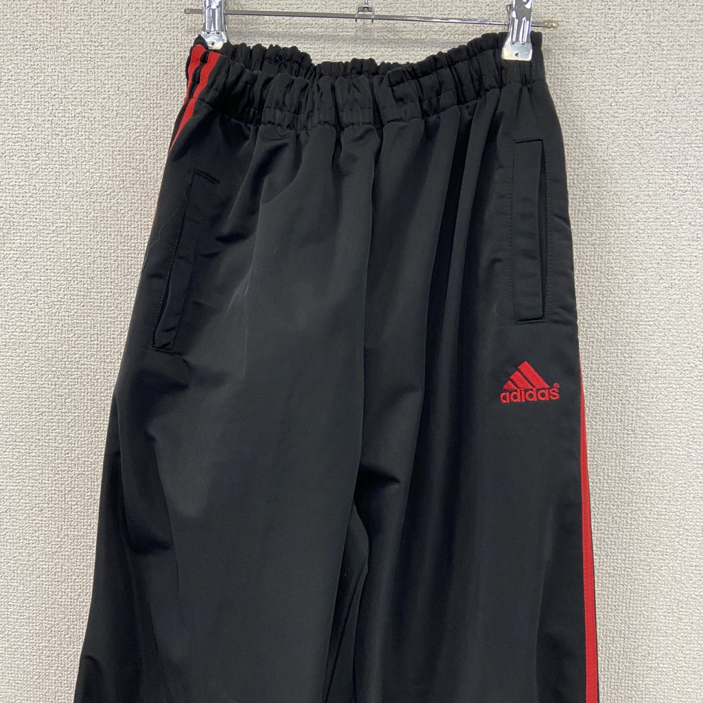 90s　adidas　アディダス　トラックパンツ/ジャージパンツ　パフォーマンスロゴ　刺繍ロゴ　ワンポイント　黒　ブラック　Lサイズ