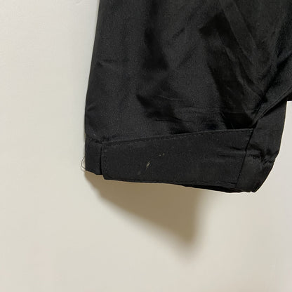 古着 used　NORTH END　長袖ナイロンジャケット　フード付き　ワンポイントプリント　黒　ビックシルエット　XLサイズ