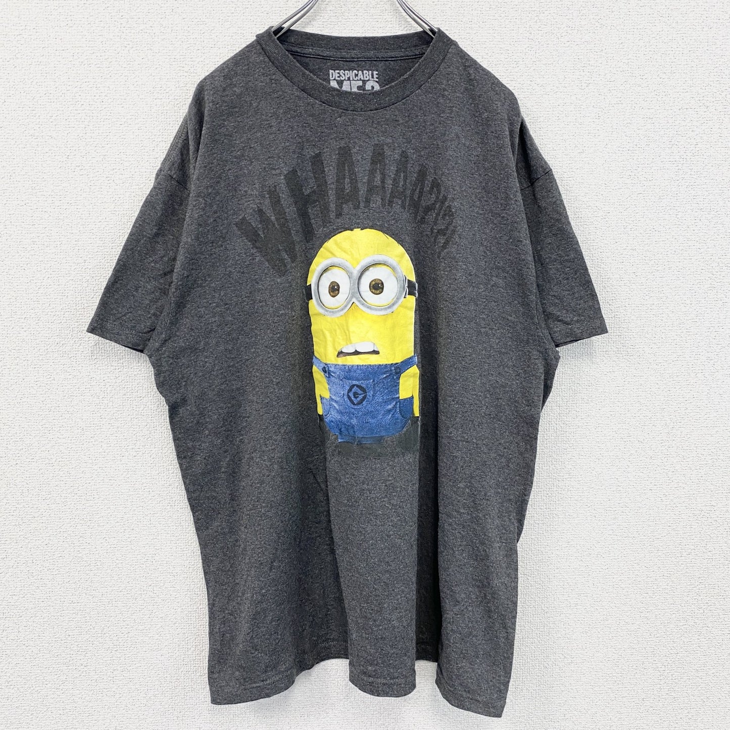 ME2　ミニオン　半袖プリントTシャツ　灰色　グレー　XLサイズ
