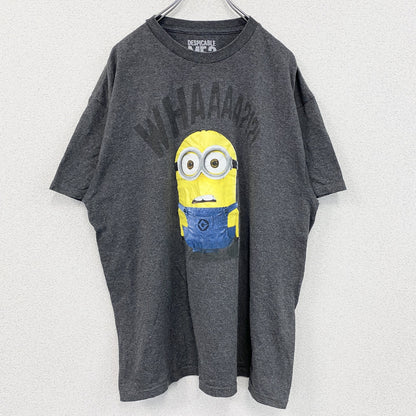 ME2　ミニオン　半袖プリントTシャツ　灰色　グレー　XLサイズ