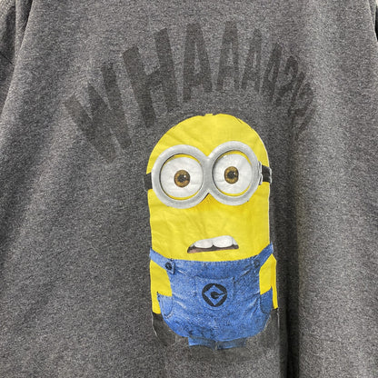 ME2　ミニオン　半袖プリントTシャツ　灰色　グレー　XLサイズ