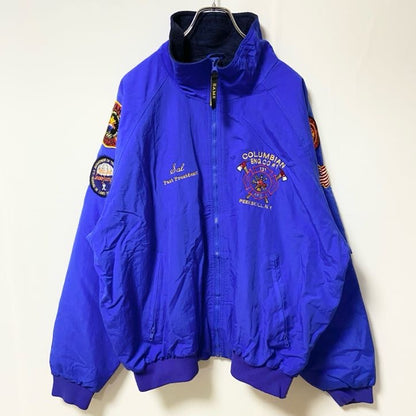 古着 used　GAME SPORTSWEAR　長袖裏フリースナイロンジャケット　アウター　ワッペン　ビックシルエット　XLサイズ