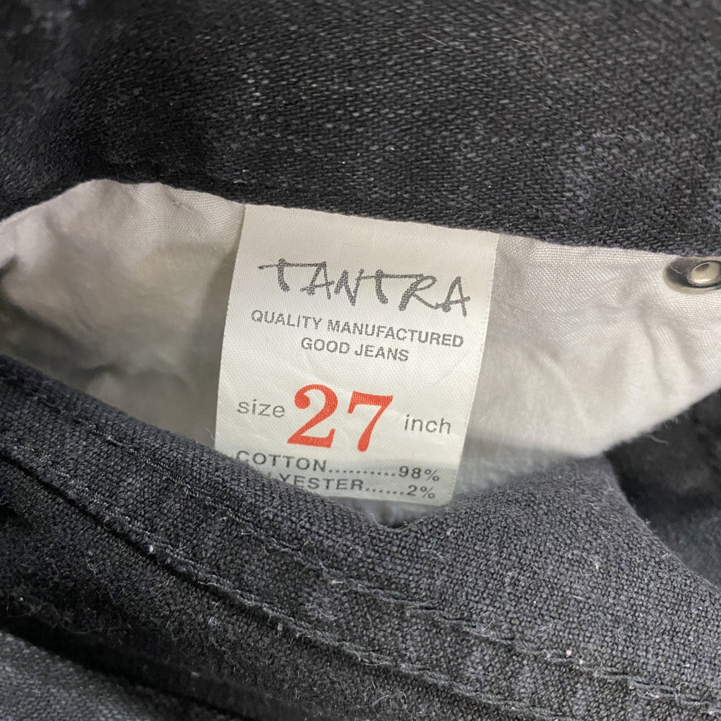 TANTRA　デニムフレアパンツジーンズ　ジップフライ　黒　ブラック　27サイズ