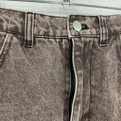 VISION STREET WEAR　ヴィジョンストリートウェア　デニムカーゴパンツ　ジップフライ　茶色　ブラウン　Lサイズ