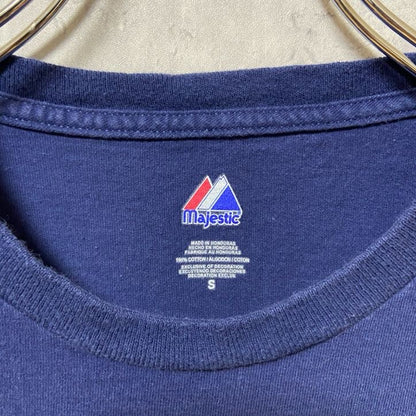 古着 used　MLB メジャーリーグ　ミネソタツインズ　野球　半袖オフィシャルプリントTシャツ　ネイビー　紺　Sサイズ