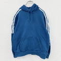 adidas　アディダス　スウェットパーカー/フーディー　トレフォイルロゴ　デカロゴ　青　ブルー　Oサイズ