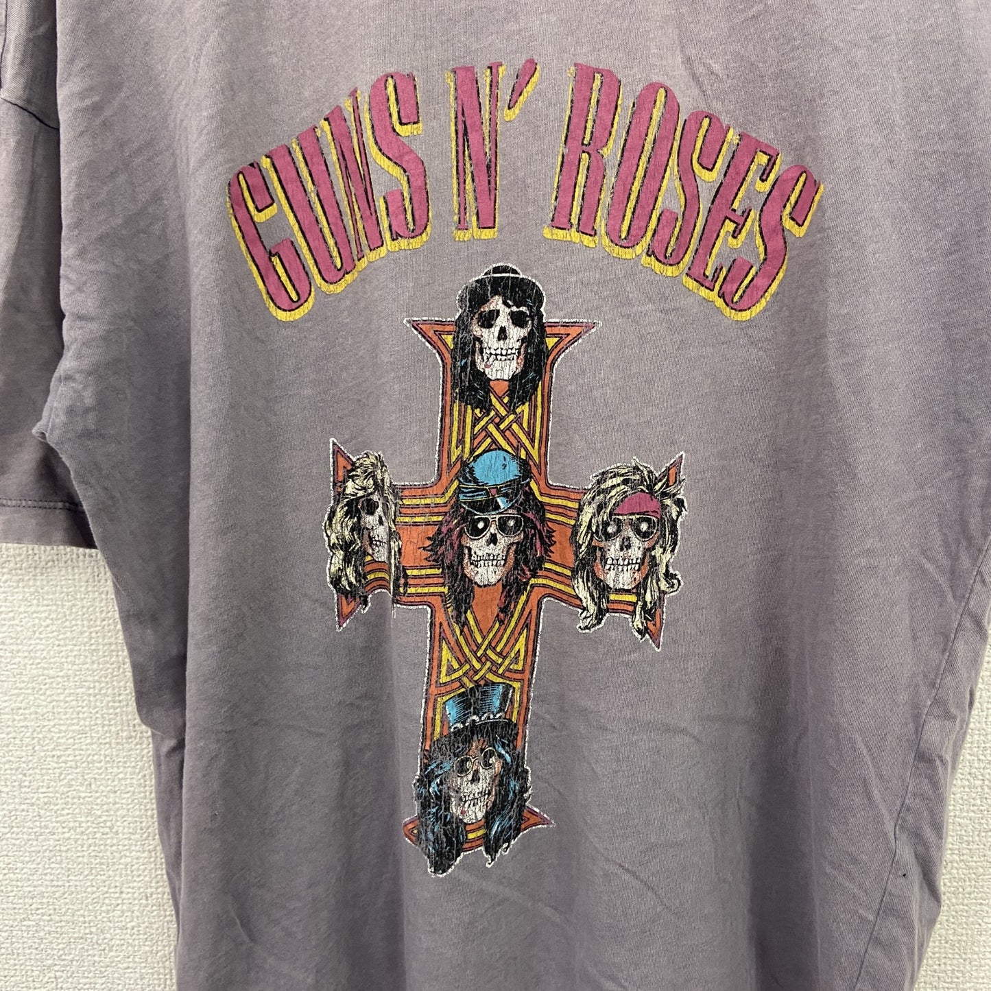 GUNS N ROSES　ガンズ・アンド・ローゼズ　半袖Tシャツ　バンT　紫　パープル　2XSサイズ