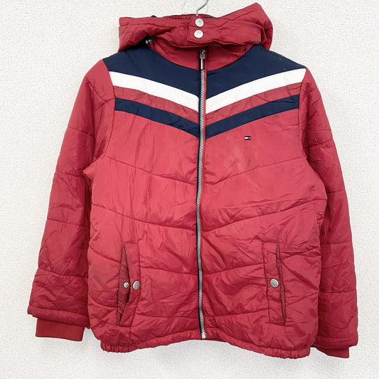 古着 used　TOOMY HILFIGER　トミーヒルフィガー　フルジップダウンジャケット　赤　レッド　Lサイズ