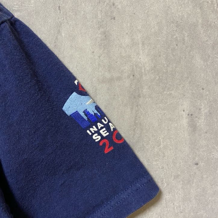 古着 used　MLB メジャーリーグ　ミネソタツインズ　野球　半袖オフィシャルプリントTシャツ　ネイビー　紺　Sサイズ