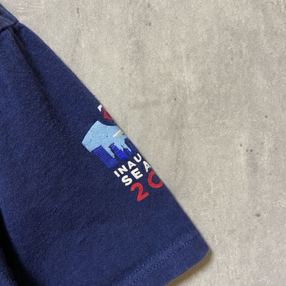 古着 used　MLB メジャーリーグ　ミネソタツインズ　野球　半袖オフィシャルプリントTシャツ　ネイビー　紺　Sサイズ