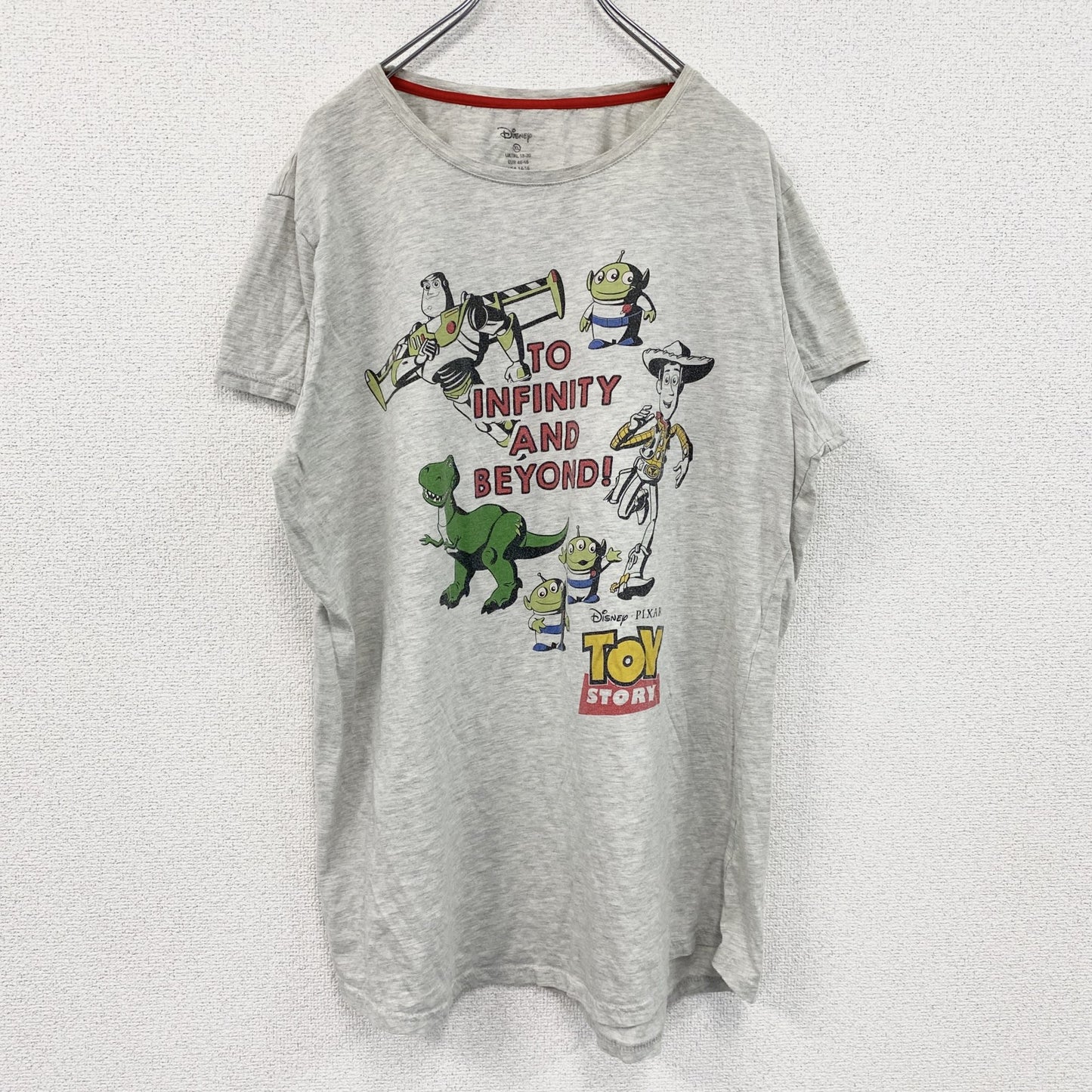 Disney　ディズニー　トイストーリー　半袖プリントTシャツ　灰色　グレー　XLサイズ