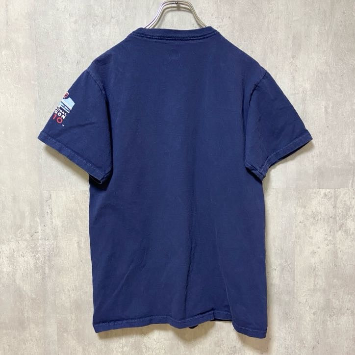 古着 used　MLB メジャーリーグ　ミネソタツインズ　野球　半袖オフィシャルプリントTシャツ　ネイビー　紺　Sサイズ