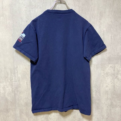 古着 used　MLB メジャーリーグ　ミネソタツインズ　野球　半袖オフィシャルプリントTシャツ　ネイビー　紺　Sサイズ