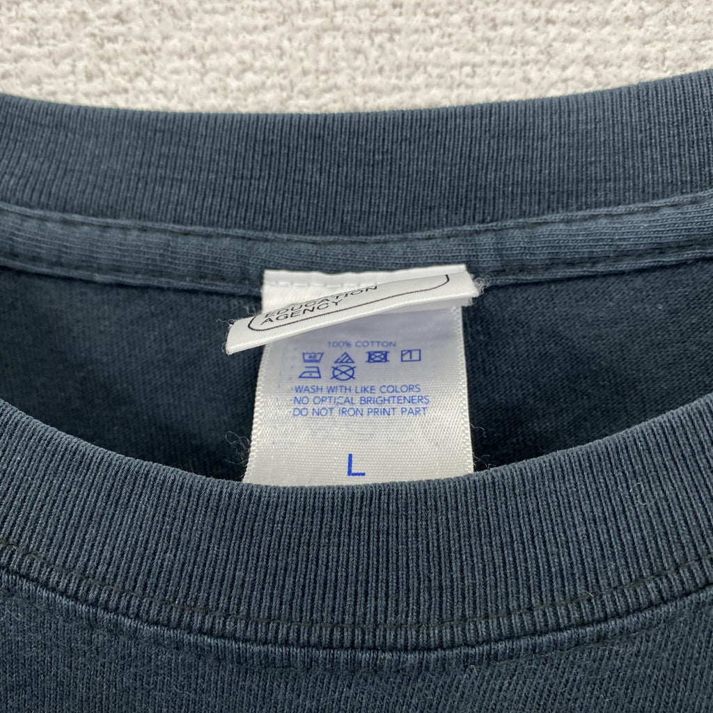 FRA　国立研究開発法人　水産研究　半袖Tシャツ　鰻　ランドルト環　黒　ブラック　Lサイズ　