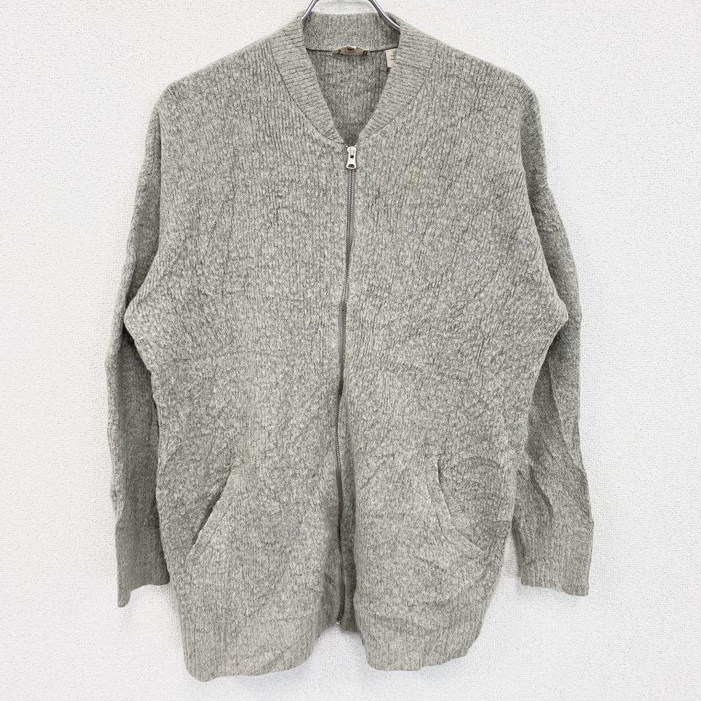 古着 used　LEVI’S　リーバイス　フルジップニットカーディガン　灰色　グレー　Lサイズ