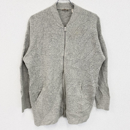 古着 used　LEVI’S　リーバイス　フルジップニットカーディガン　灰色　グレー　Lサイズ