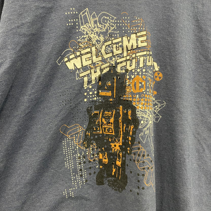 cedar wooa state　半袖プリントTシャツ　ロボット　紺　ネイビー　XLサイズ