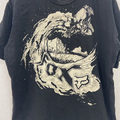 FOX　フォックス　半袖プリントTシャツ　黒　ブラック　Lサイズ