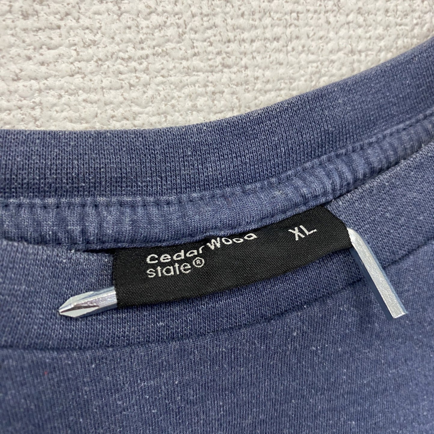 cedar wooa state　半袖プリントTシャツ　ロボット　紺　ネイビー　XLサイズ