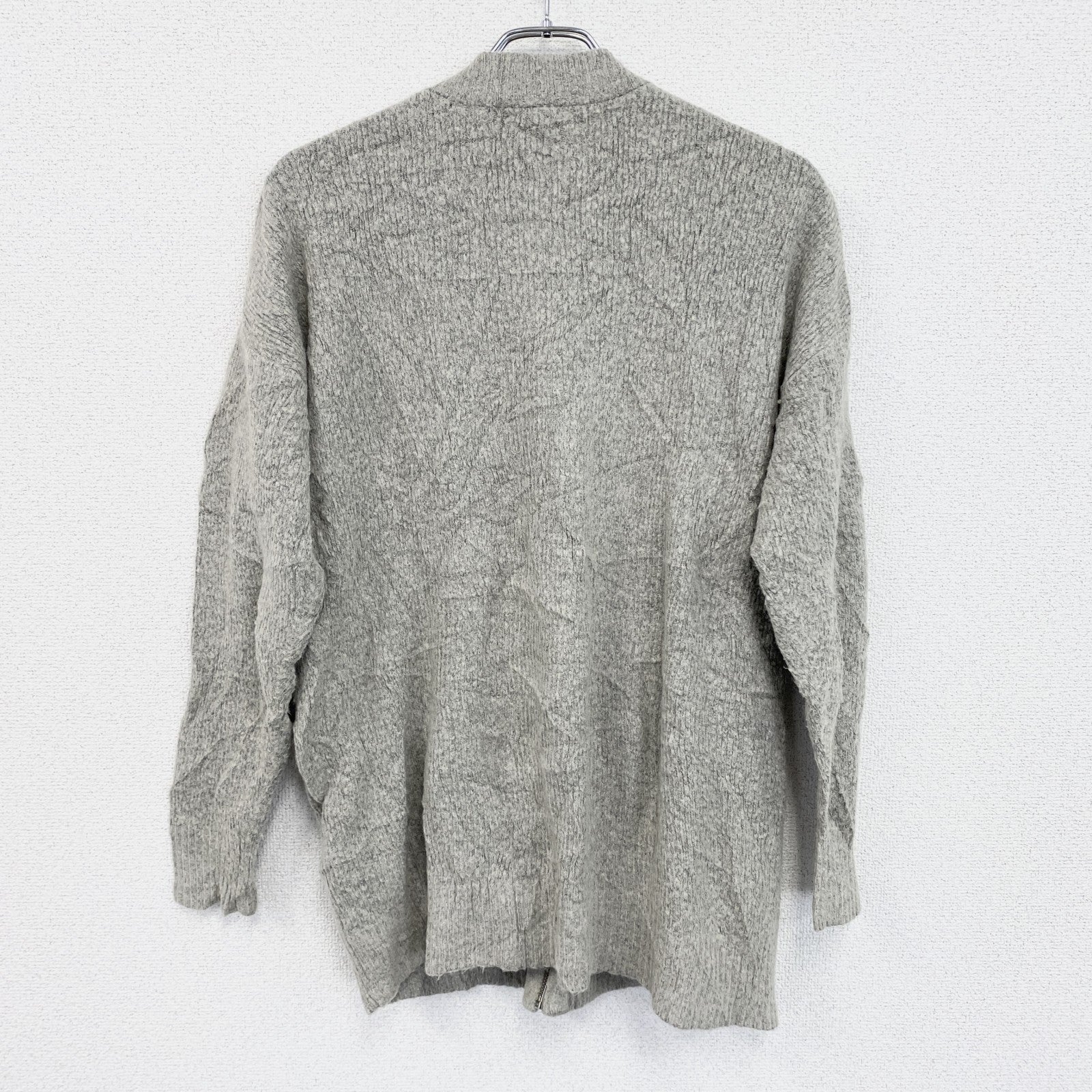 古着 used　LEVI’S　リーバイス　フルジップニットカーディガン　灰色　グレー　Lサイズ