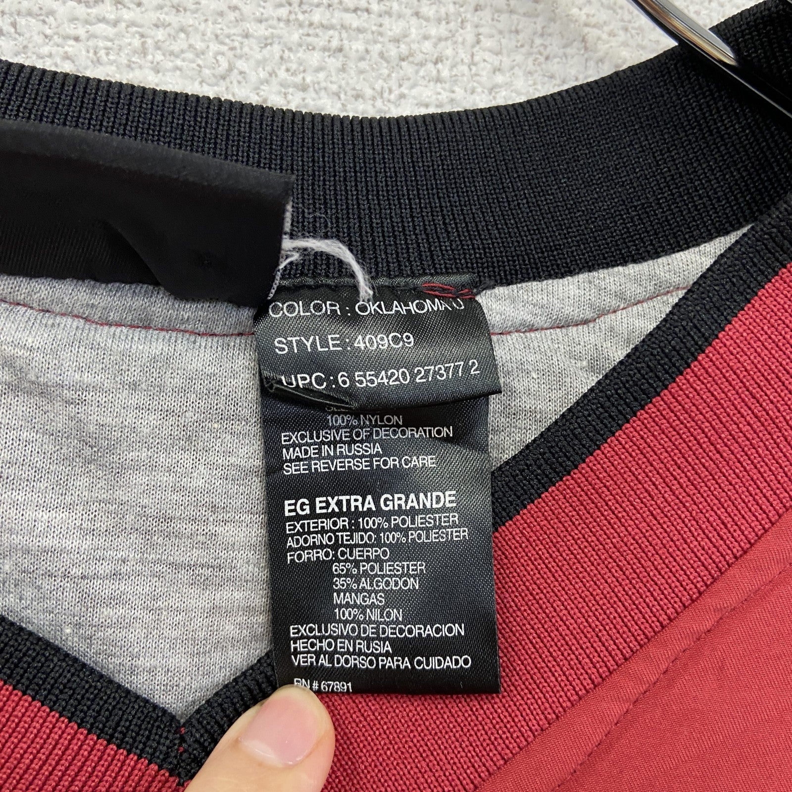 STARTER　スターター　プルオーバージャケット　赤　レッド　XLサイズ