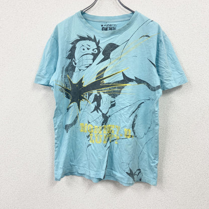 ONE PICE　ワンピース　モンキーDルフィ　半袖Tシャツ　アニメT　キャラクターT　水色　ブルー　XLサイズ