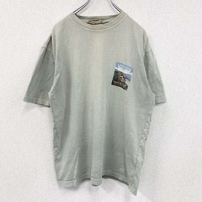 Weird fish　半袖プリントTシャツ　ミントグレー　Mサイズ