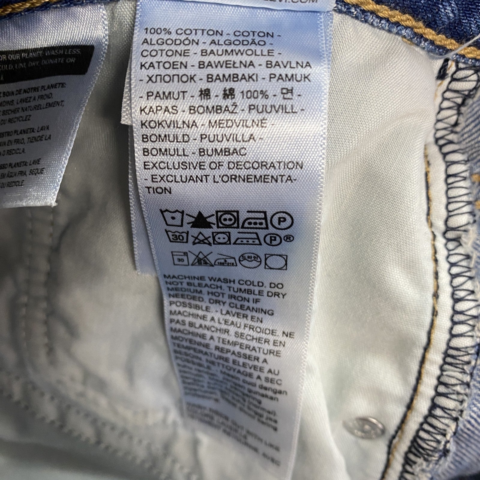 Levi's　リーバイス　デニムパンツジーンズ　ジップフライ　インディゴ　W26サイズ