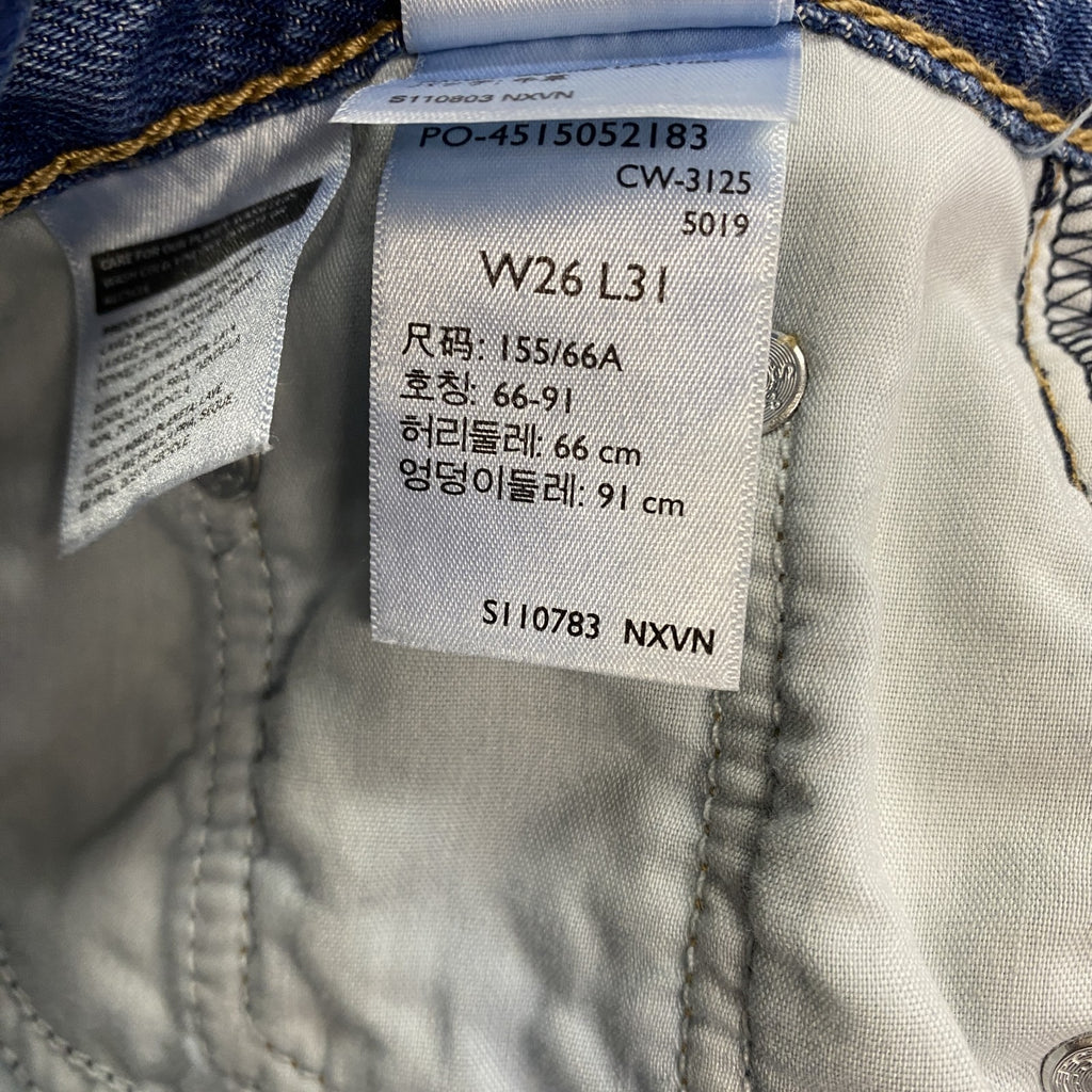 Levi's　リーバイス　デニムパンツジーンズ　ジップフライ　インディゴ　W26サイズ