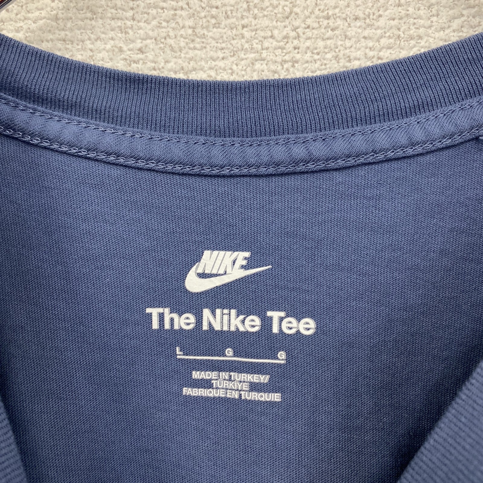 NIKE　ナイキ　半袖プリントTシャツ　スウッシュ　青　ブルー　Lサイズ　