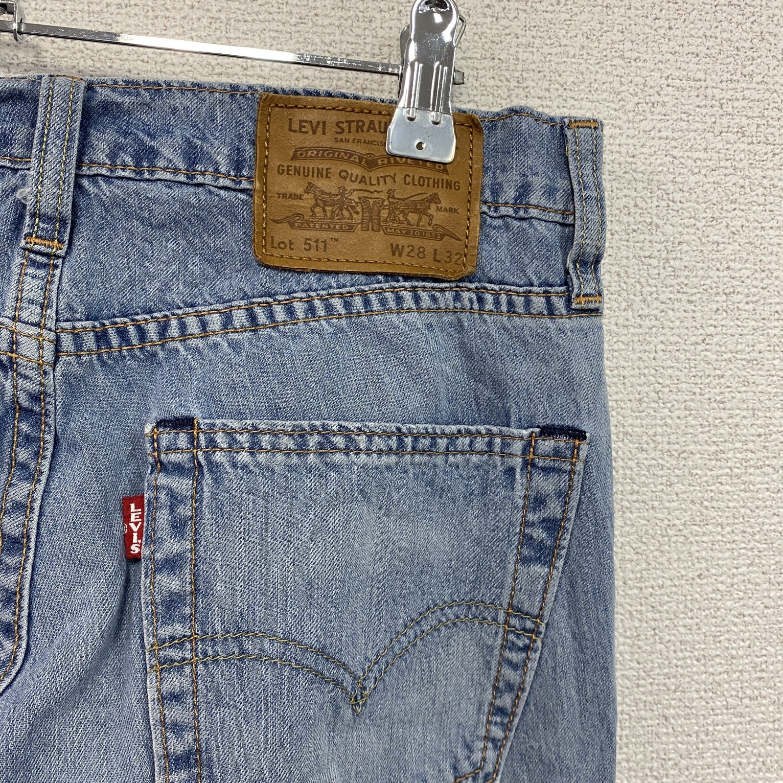 Levi's　リーバイス　511　デニムパンツジーンズ　ジップフライ　インディゴ　W28サイズ　