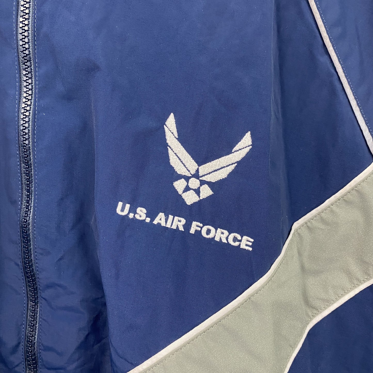00s　米軍　U.S.AIR FORCE　トレーニングジャケット　ナイロンジャケット　ヴィンテージ　紺　ネイビー　XXLサイズ