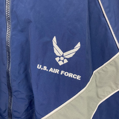 00s　米軍　U.S.AIR FORCE　トレーニングジャケット　ナイロンジャケット　ヴィンテージ　紺　ネイビー　XXLサイズ