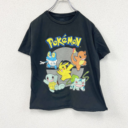 POKEMON　ポケモン　半袖プリントTシャツ　アニメT　キャラクターT　黒　ブラック　Lサイズ