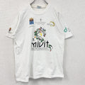 00s　BLOSSOM　半袖プリントTシャツ　全面プリント　企業ロゴ　ヴィンテージ　白　ホワイト　Lサイズ