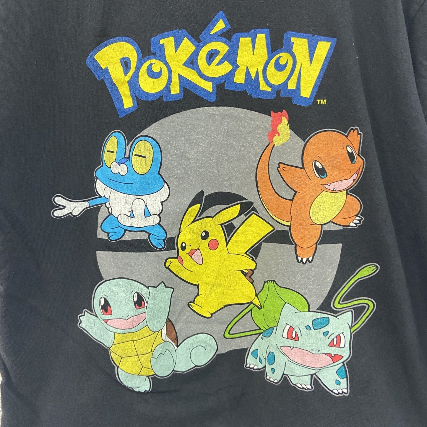 POKEMON　ポケモン　半袖プリントTシャツ　アニメT　キャラクターT　黒　ブラック　Lサイズ
