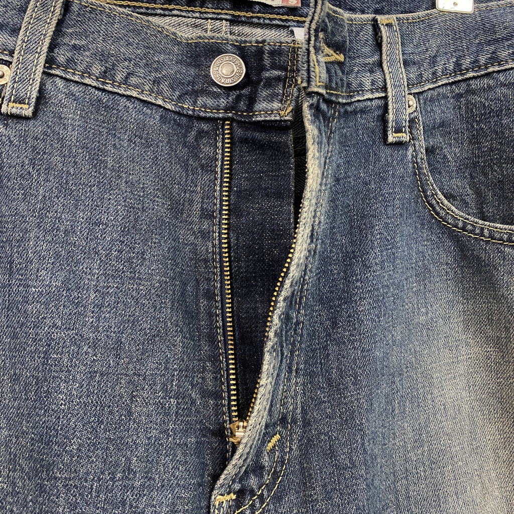 LEVI’S　リーバイス　569　ルーズストレートデニムパンツ　カットオフ　インディゴ　W34サイズ