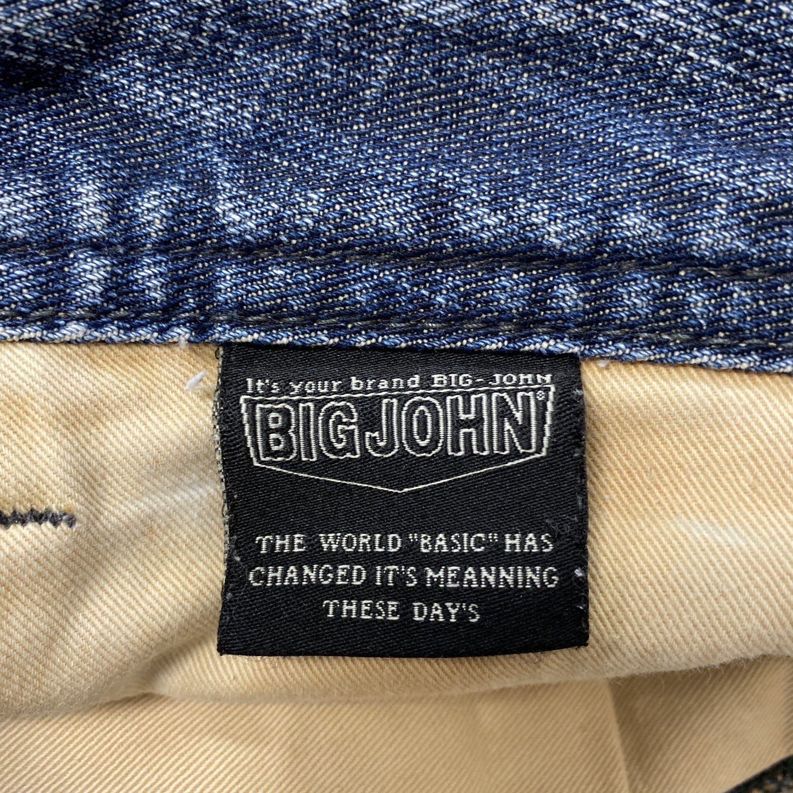 BIG JOHN　ビッグジョン　デニムパンツ/ジーンズ　ジップフライ　インディゴ　29サイズ