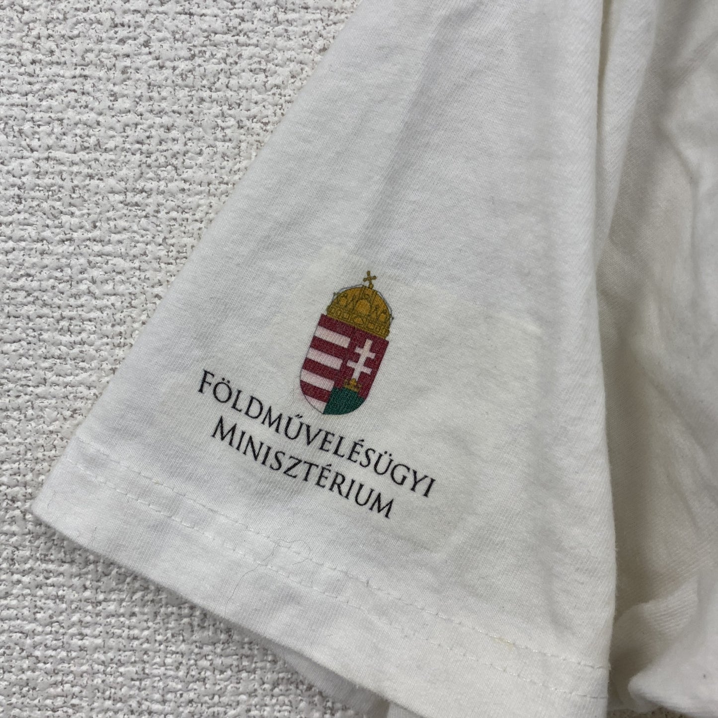 00s　BLOSSOM　半袖プリントTシャツ　全面プリント　企業ロゴ　ヴィンテージ　白　ホワイト　Lサイズ