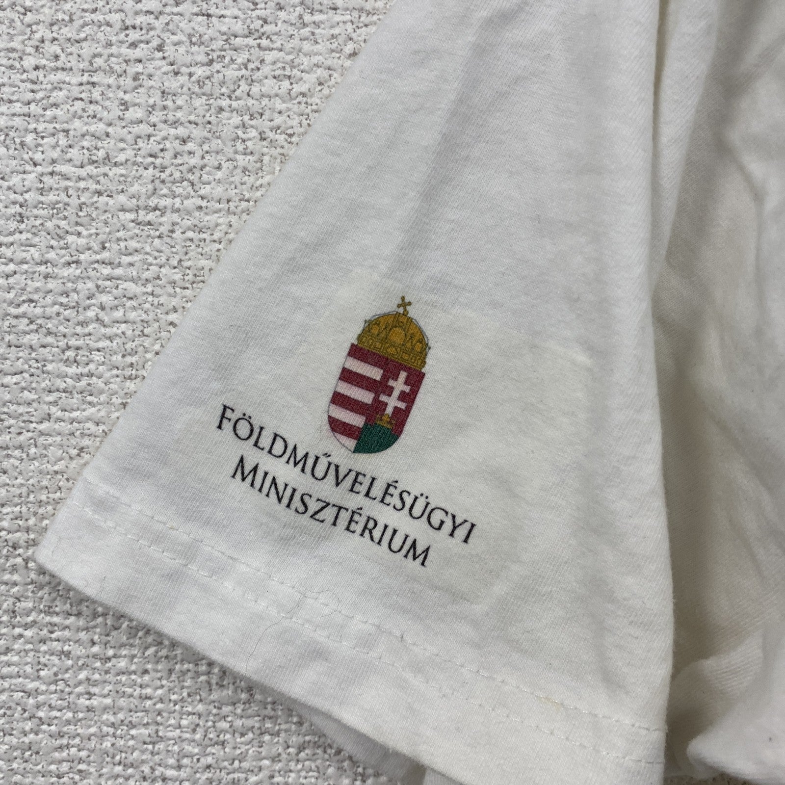 00s　BLOSSOM　半袖プリントTシャツ　全面プリント　企業ロゴ　ヴィンテージ　白　ホワイト　Lサイズ