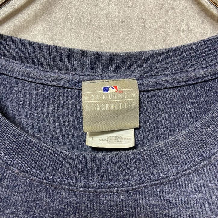 古着 used　MLB　メジャーリーグ　RAYS　タンパベイ レイズ　半袖プリントTシャツ　野球　ネイビー　レトロ　Lサイズ