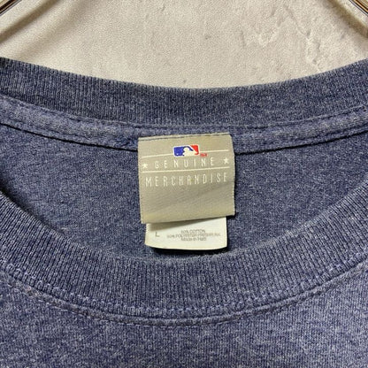 古着 used　MLB　メジャーリーグ　RAYS　タンパベイ レイズ　半袖プリントTシャツ　野球　ネイビー　レトロ　Lサイズ