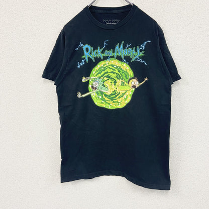 Rick and Morty　リック・アンド・モーティ　半袖プリントTシャツ　アニメT　黒　ブラック　Lサイズ