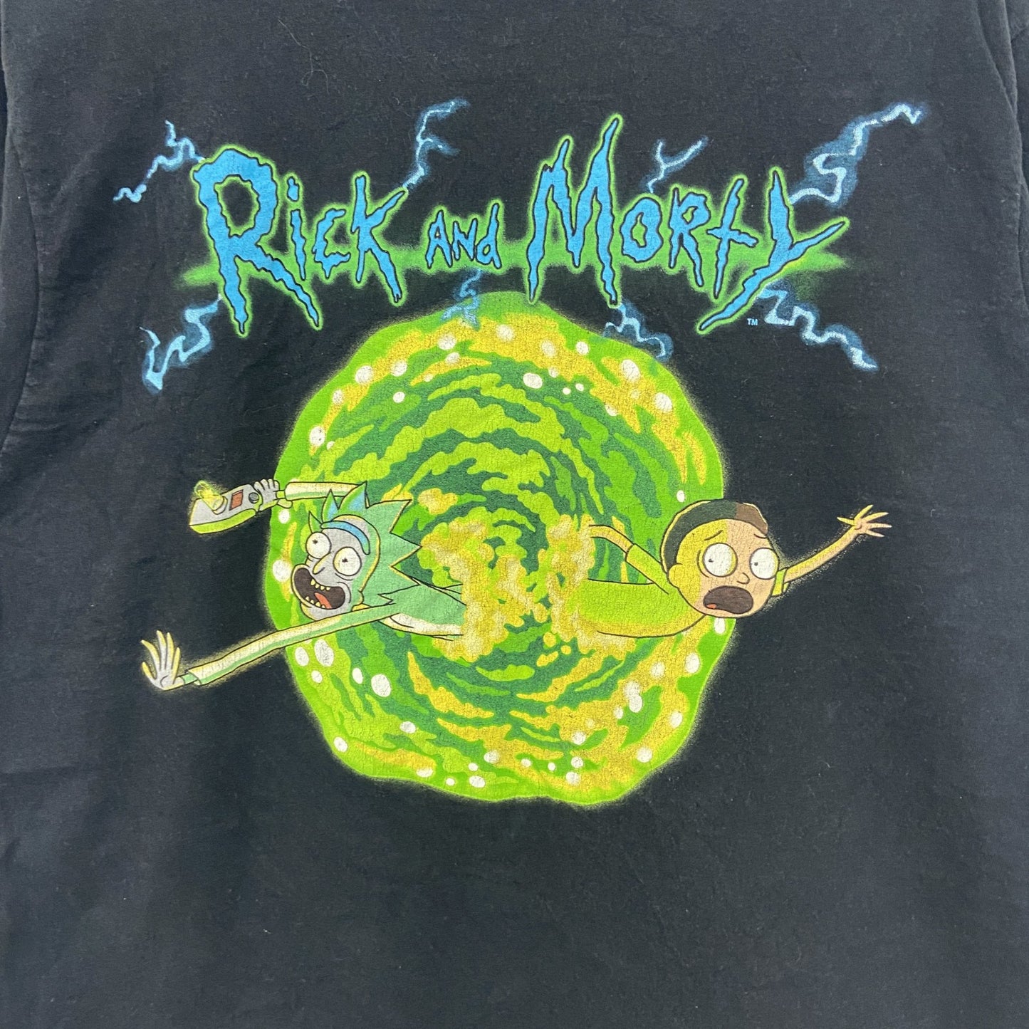 Rick and Morty　リック・アンド・モーティ　半袖プリントTシャツ　アニメT　黒　ブラック　Lサイズ