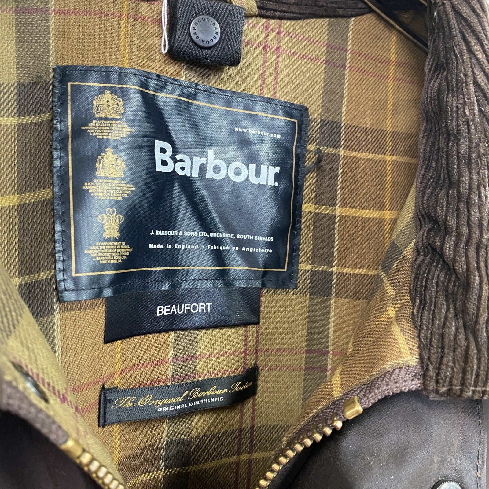 Barbour　バブアー　BEAUFORT　ビューフォート　オイルドコート　オイルドジャケット　焦げ茶　C48サイズ